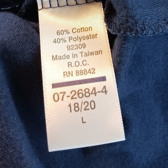 #108 3/$18 - Women Within Blue/White Short Sleeve Top Size L - Picture 6 of 7